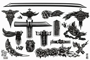 Japan sword tattoo idea
