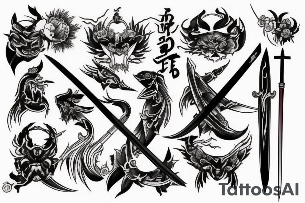 Japan sword tattoo idea