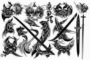 Japan sword tattoo idea