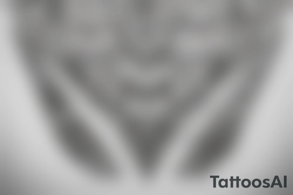 Diamond shaped ornate picture frame tattoo idea