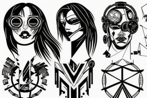 Cyberpunk tattoo idea