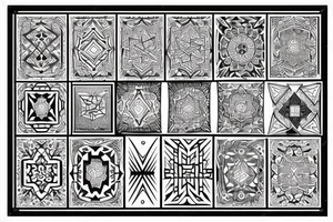 Diamond shaped ornate boarder tattoo idea