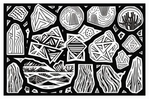 Desert landscape with person in focus tattoo idea