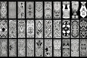 Diamond shaped ornate boarder tattoo idea