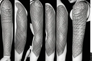 Diamond shaped ornate boarder tattoo idea