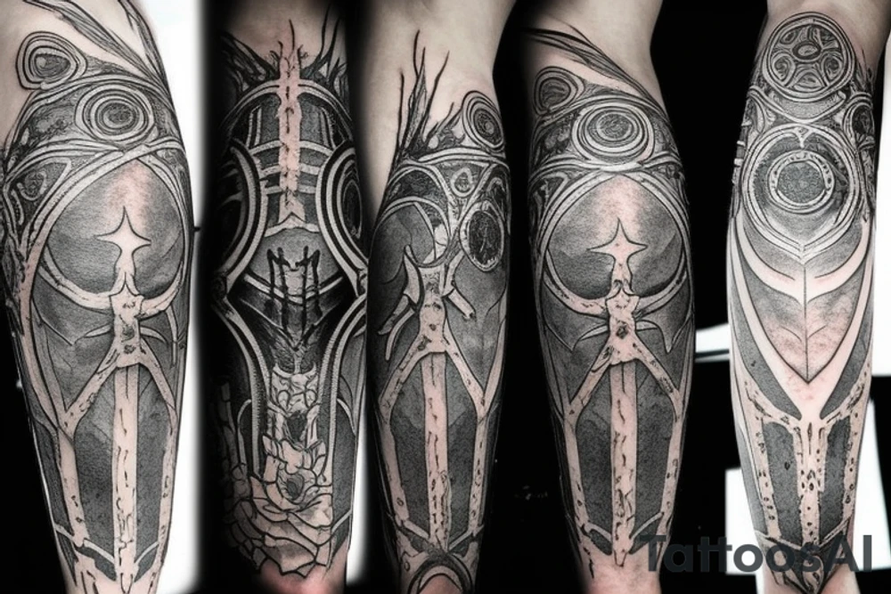 Bloodborne Elden Ring Dark Souls tattoo idea