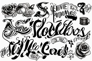 "solve" the letters are starting to melt tattoo idea