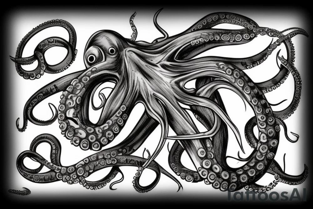 octopus cyborg tattoo idea