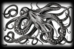 octopus cyborg tattoo idea