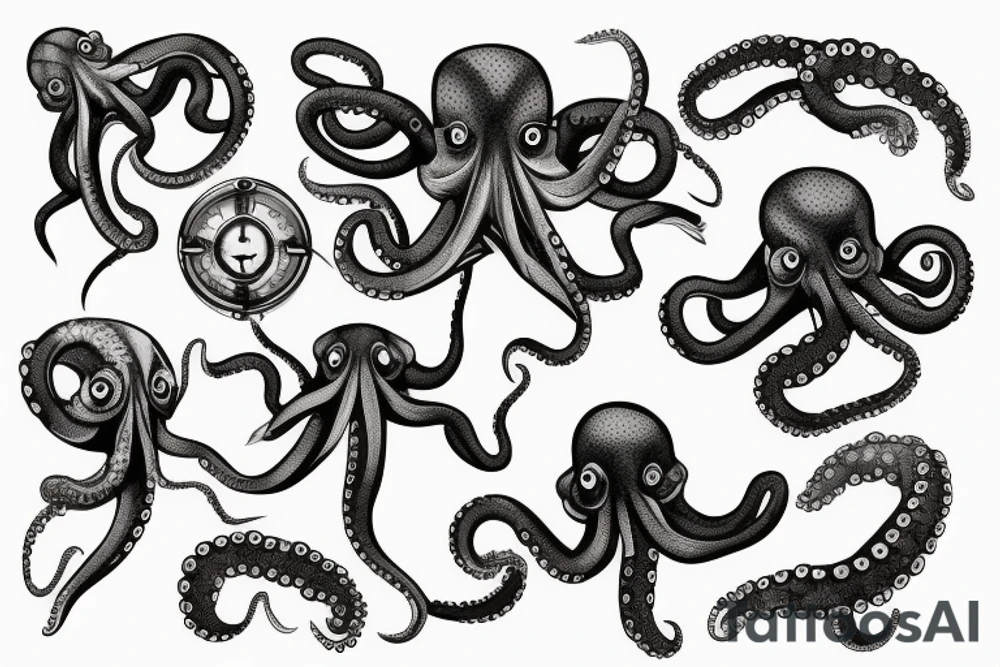 octopus cyborg tattoo idea