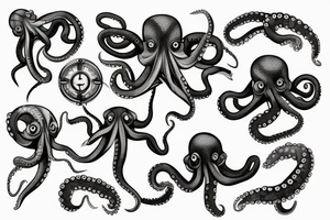 octopus cyborg tattoo idea