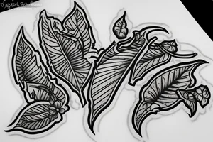 Foliage green chilli tattoo idea