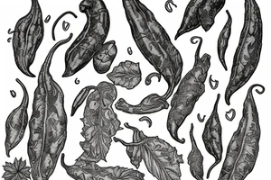 Foliage green chilli tattoo idea