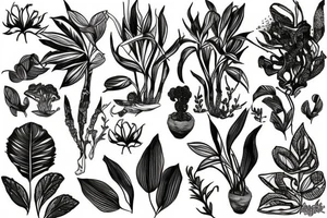 Plants tattoo idea