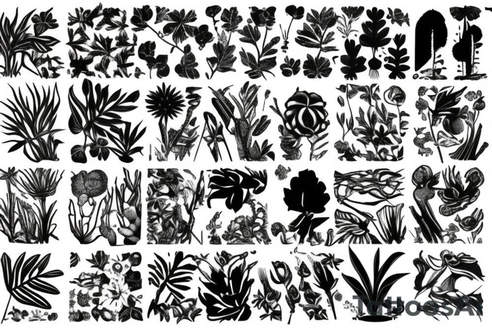 Plants tattoo idea