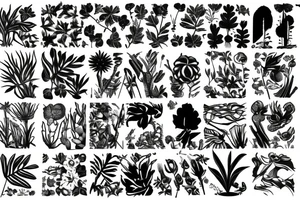 Plants tattoo idea