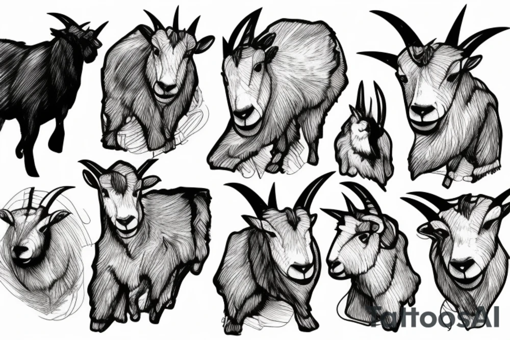 Mountain Goat tattoo idea