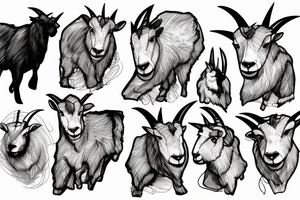 Mountain Goat tattoo idea