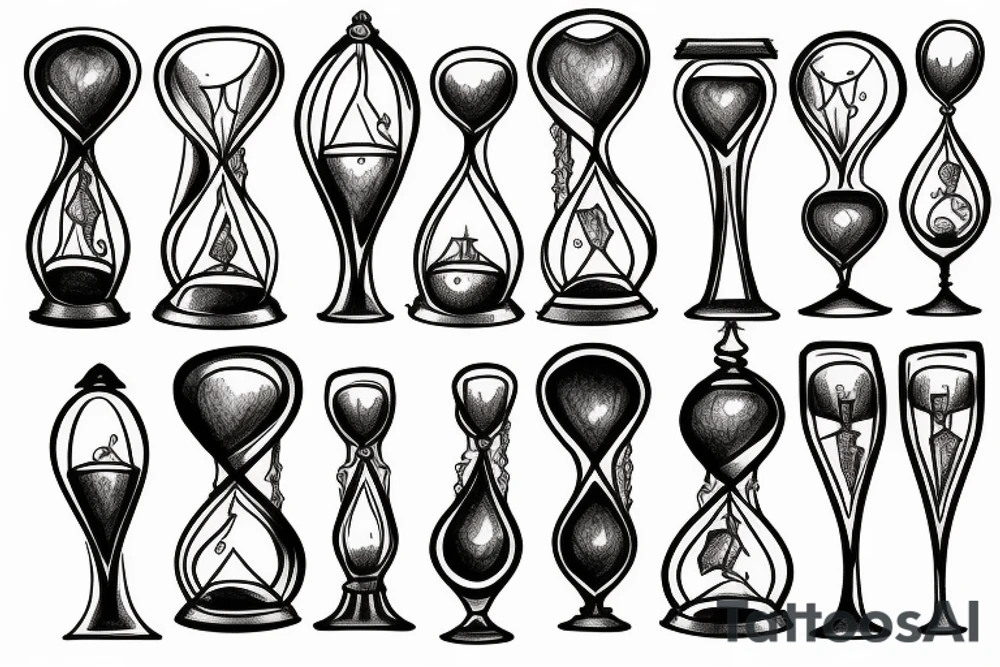 Broken hourglass tattoo idea