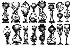 Broken hourglass tattoo idea