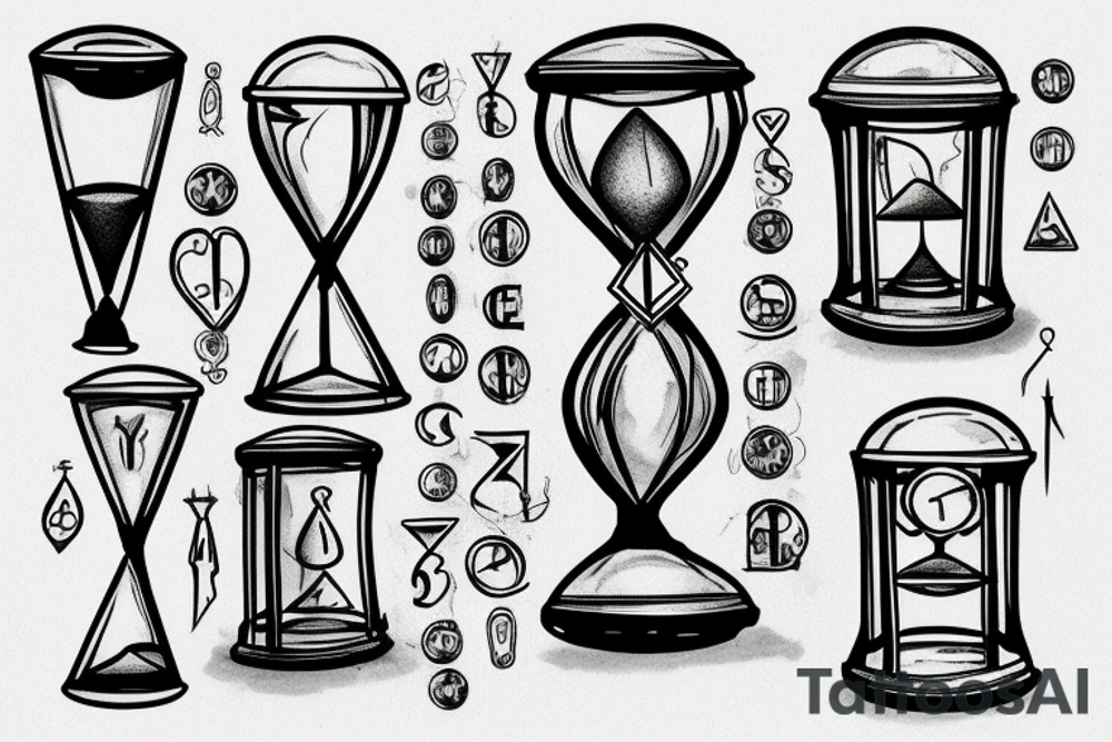 Broken hourglass tattoo idea