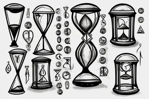 Broken hourglass tattoo idea