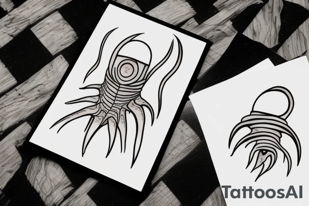 Dune themed small shai-hulud tattoo idea