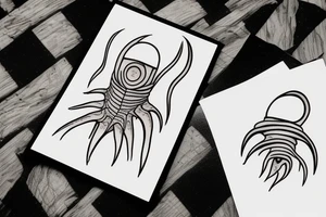 Dune themed small shai-hulud tattoo idea