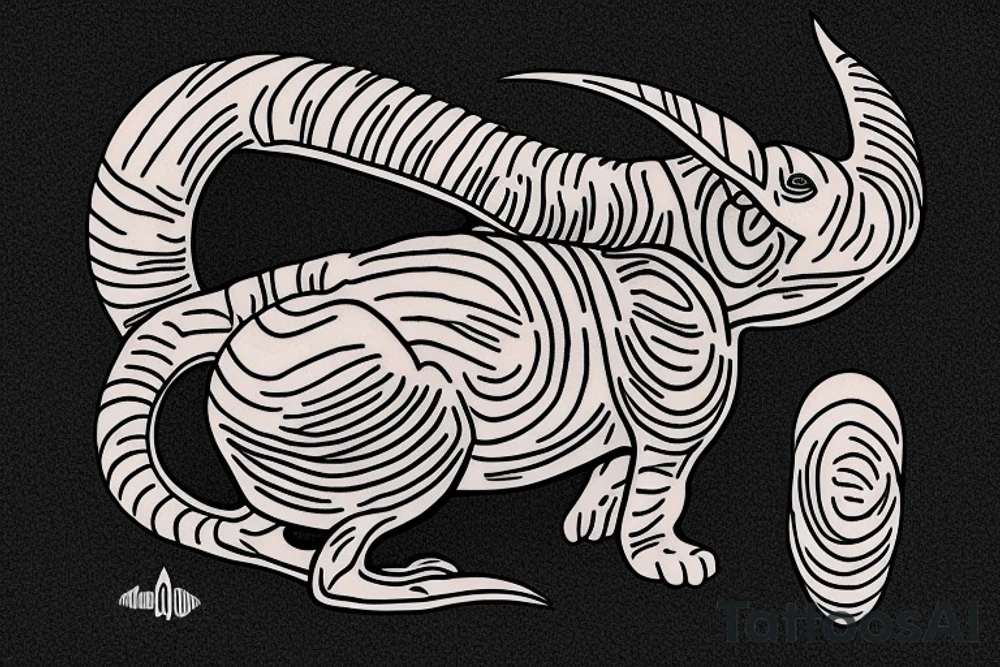 Dune themed muad’dib desert kangaroo mouse tattoo idea