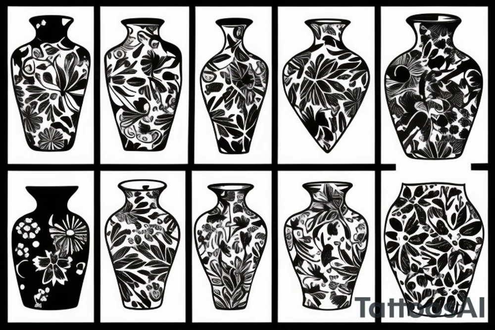 broken vase tattoo idea