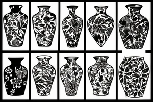 broken vase tattoo idea