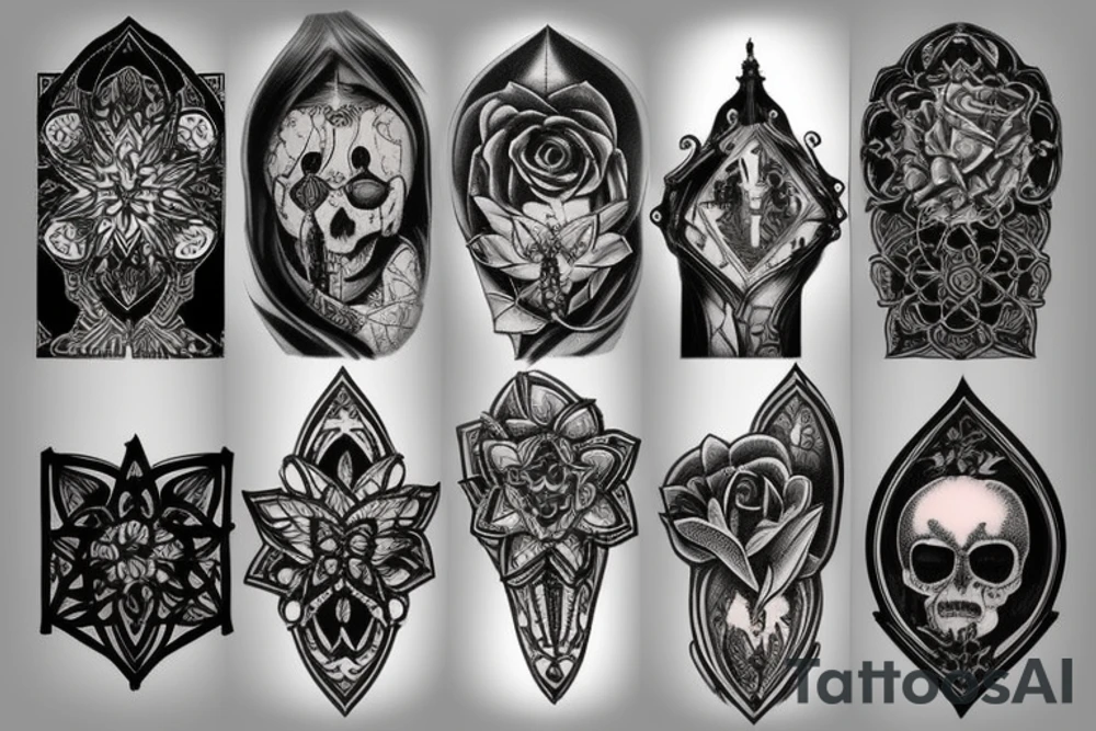 gothic architecture tattoo idea