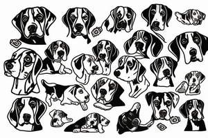 beagle dog tattoo idea