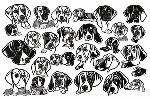 beagle dog tattoo idea