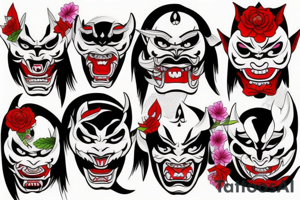 Hannya mask tattoo idea