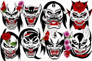 Hannya mask tattoo idea