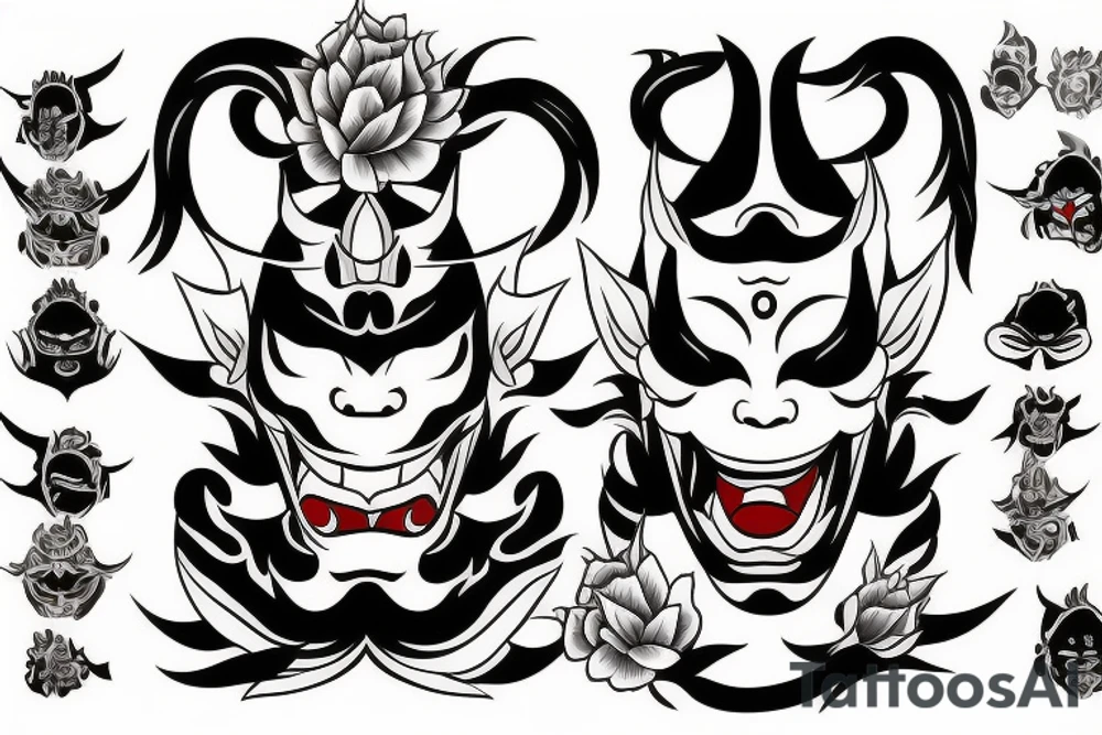 Hannya mask tattoo idea