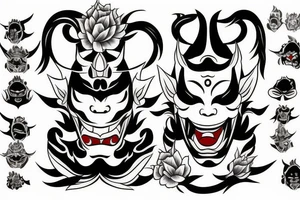 Hannya mask tattoo idea