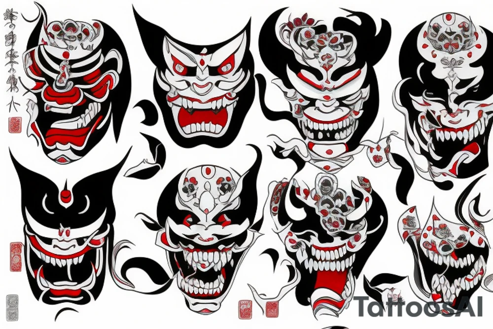 Hannya mask tattoo idea