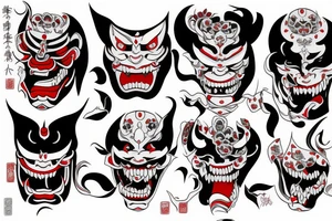 Hannya mask tattoo idea