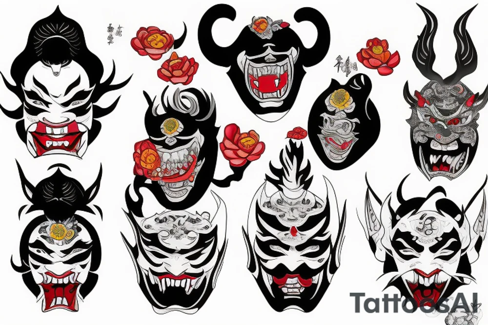 Hannya mask tattoo idea