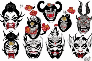 Hannya mask tattoo idea
