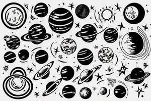 solar system tattoo idea