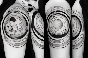 solar system, minimalist tattoo idea
