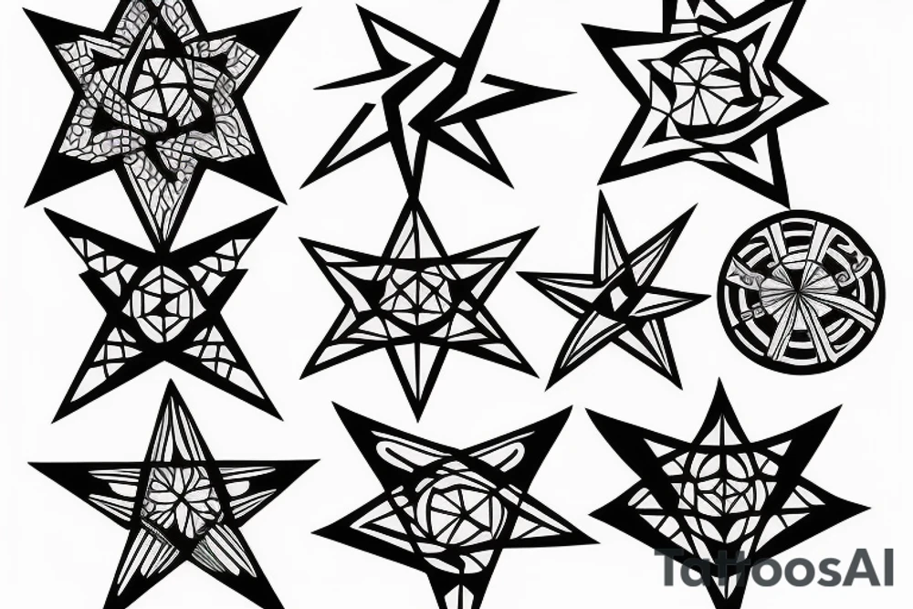 northern star , minimalist tattoo idea