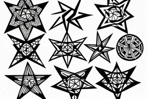 northern star , minimalist tattoo idea