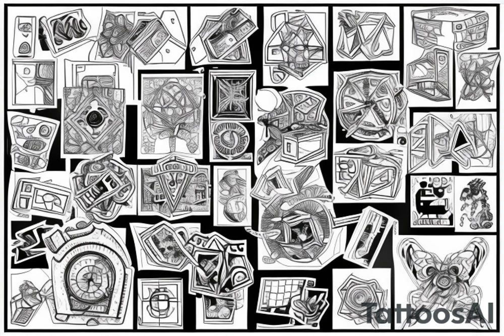 broken rubik tattoo idea