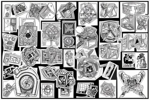 broken rubik tattoo idea
