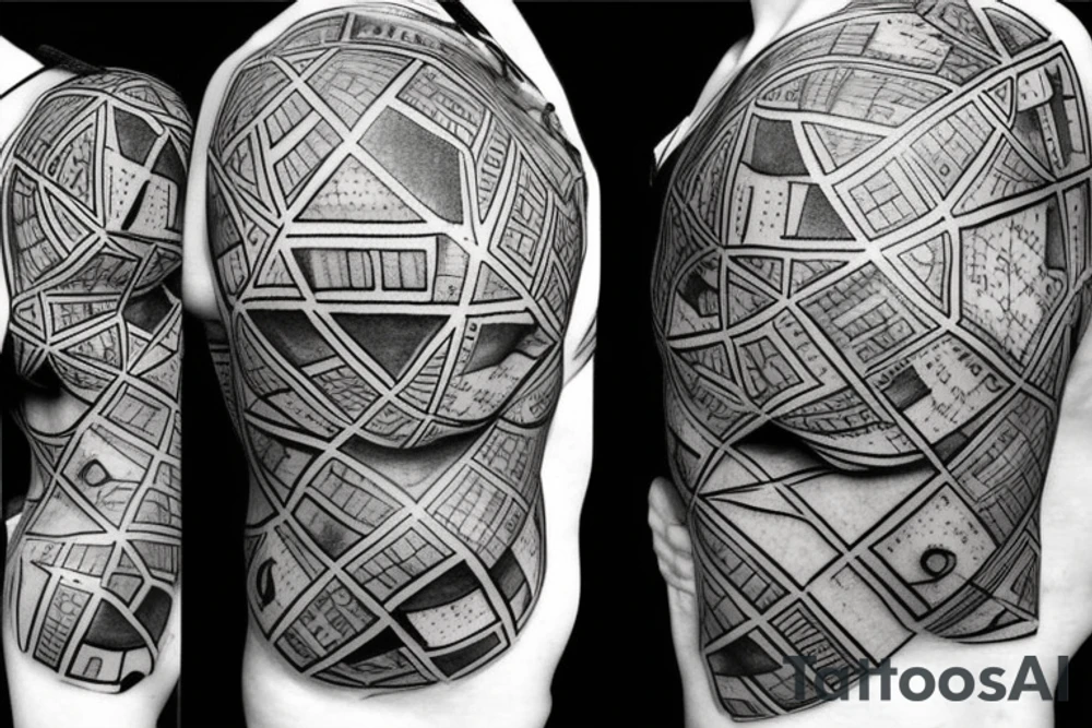 broken rubik cube in space tattoo idea