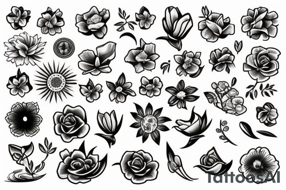 Flower coming out of a ship tattoo idea
